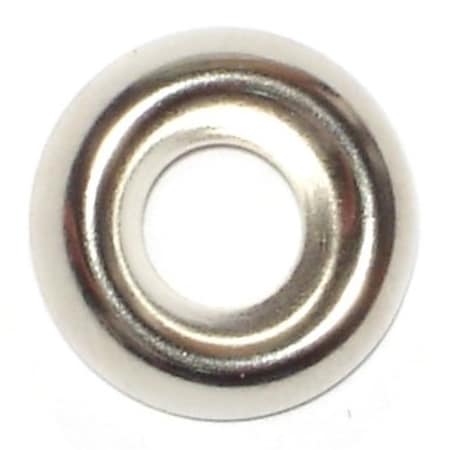 Midwest Fastener Countersunk Washer, Fits Bolt Size #16 , Brass Nickel Plated Finish, 40 PK 61855